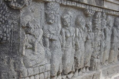 Penataran Temple, Hindu Temple, Kelud Mountain Guard, Blitar, East Java, Indonesiaの写真素材