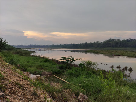 the atmosphere of the brantas river near the karangkates reservoir