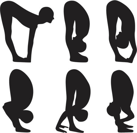 Yoga Obeisance practiceのイラスト素材