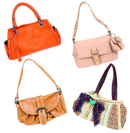 Four handbag isolated on white background                               の写真素材