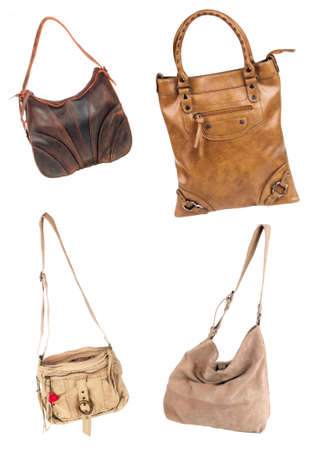 Four different bag isolated on white background                               の写真素材