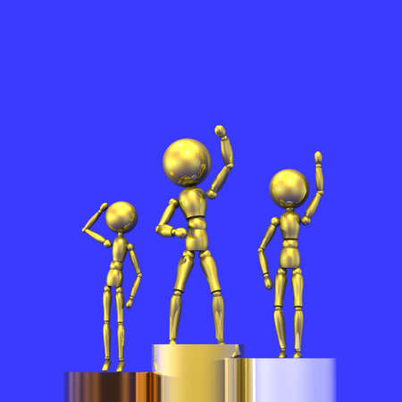 First three medals on troneの写真素材