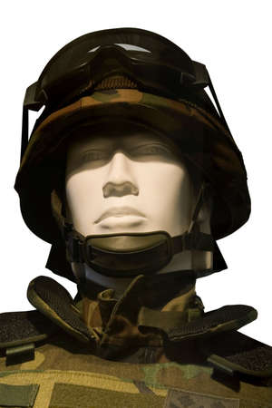 Modern soldier with helmetの写真素材