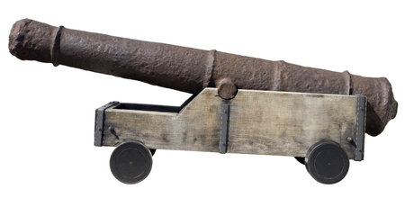 Medieval cannon isolated の写真素材