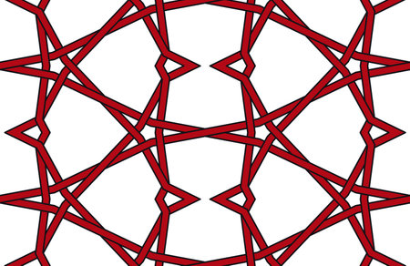 Repeatable Seamless knotted wire pattern isolated on white backgroundのイラスト素材