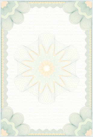 Secured Guilloche diploma background, elements are in layers for easy editingのイラスト素材