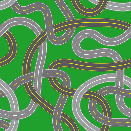 Illustration of seamless crossroadsのイラスト素材