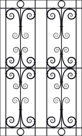 Seamless Vector Illustration of Wrought Iron Design Patternのイラスト素材