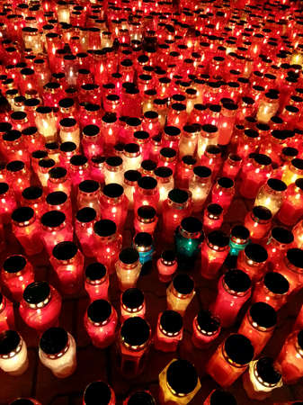 Big Group of Candle in the bottleの写真素材