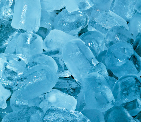 Ice Cubes Frosty Cyan Cold Background