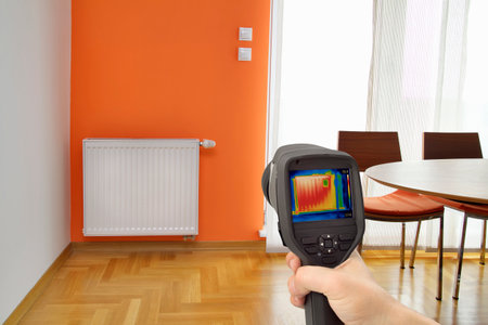 Heat loss Detection in Central Heating Radiatorの写真素材