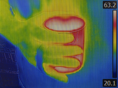 Thermal Image of Hot Teacupの写真素材