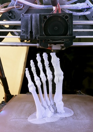 3D Printing Model of Human Foot Bonesの写真素材