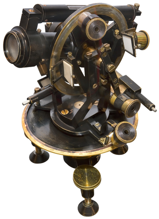 Old Brass Theodolite Cut Outの写真素材