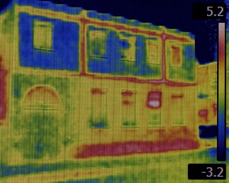 Thermal Image of New Floorの写真素材