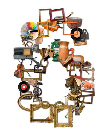 Number Six Made of Retro Tools