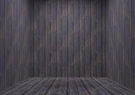 Weathered Wooden Plank Room. Empty Shack. Shanty Hotel Roomの写真素材