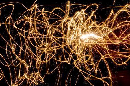 Sparkly Motion Fairy Light Trail Shimmer Background