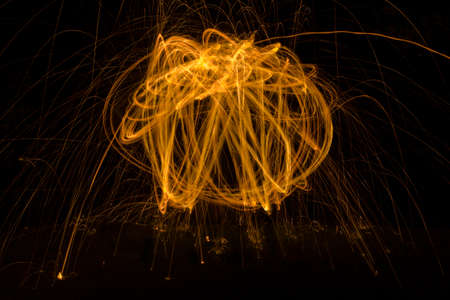 Abstract Communication with Light Paintingの写真素材