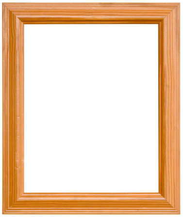 Simple Pine Wooden Picture Frame Cutoutの写真素材