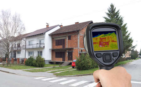 Before Facade Thermal Imaging Infrared Leakの写真素材