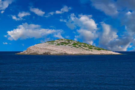 Isolated Rocky Island Kornati Archipelago Croatiaの写真素材