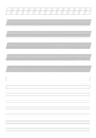 Technical Italic Writing Template Grid Backgroundのイラスト素材