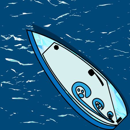 vector illustration of a surfboard with elements of graffiti and some patternsのイラスト素材