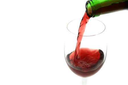 Red wine in a glass