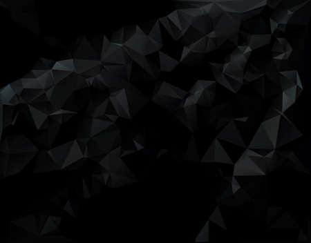 Dark Black Polygonal Mosaic Background, Creative  Business Design Templatesのイラスト素材