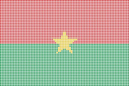 Burkina Faso Flag Dot Vectorのイラスト素材