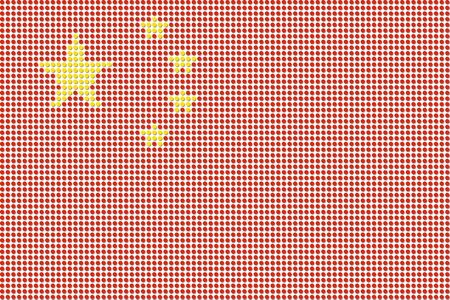China Flag Dot Vectorのイラスト素材