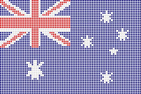 Australia Flag Dot Vectorのイラスト素材