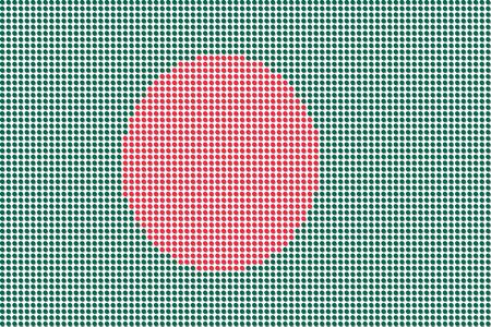 Bangladesh Flag Dot Vectorのイラスト素材
