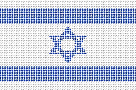 Israel Flag Dot Vectorのイラスト素材