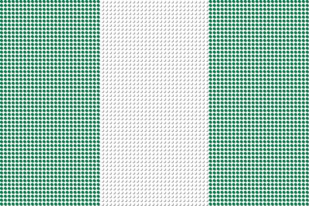 Nigeria Flag Dot Vectorのイラスト素材