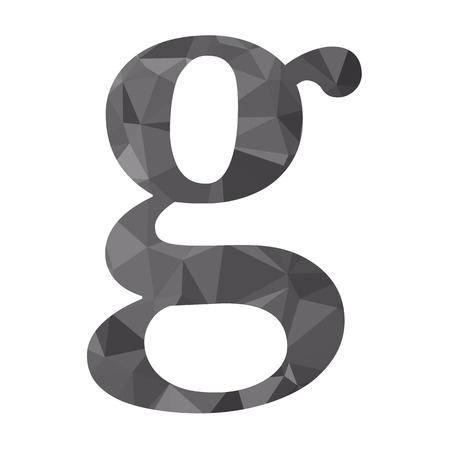 Black Alphabet g Polygon Style, Creative Design Templatesのイラスト素材