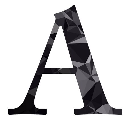 Black Alphabet a Polygon Style, Creative Design Templatesのイラスト素材