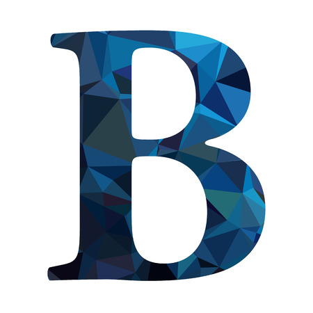 Blue Alphabet b Polygon Style, Creative Design Templatesのイラスト素材