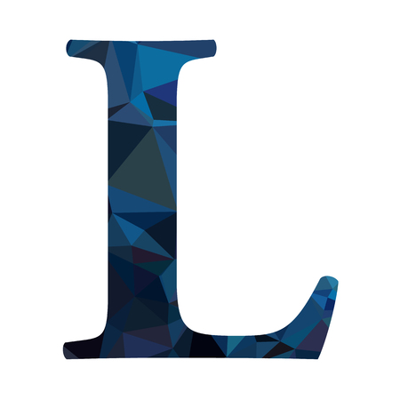 Blue Alphabet l Polygon Style, Creative Design Templatesのイラスト素材