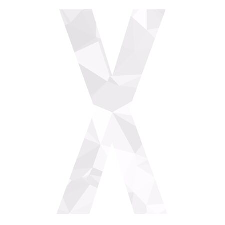 Gray White Alphabet x Polygon Style, Creative Design Templatesのイラスト素材