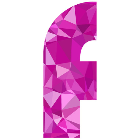 Purple Alphabet f Polygon Style, Creative Design Templatesのイラスト素材