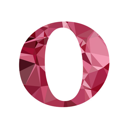 Red Alphabet o Polygon Style, Creative Design Templatesのイラスト素材