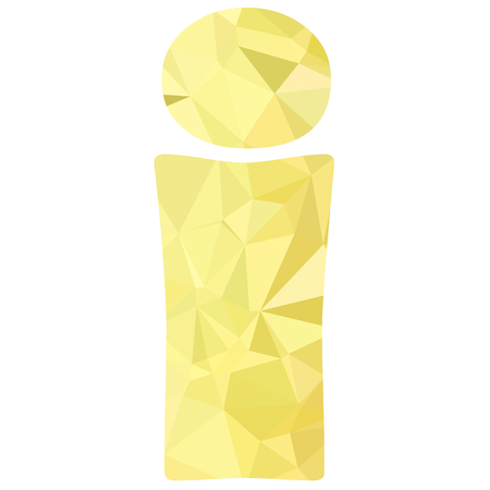 Yellow Alphabet i Polygon Style, Creative Design Templatesのイラスト素材