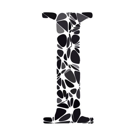 Black Alphabet i Cell Style, Creative Design Templatesのイラスト素材
