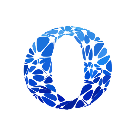 Blue Alphabet o Cell Style, Creative Design Templatesのイラスト素材