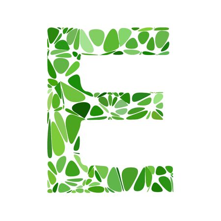 Green Alphabet e Cell Style, Creative Design Templatesのイラスト素材