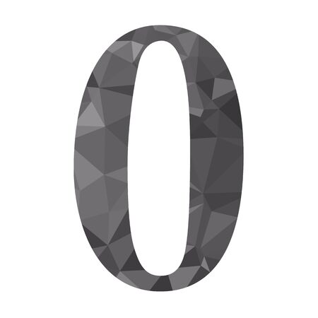 Black Alphabet Number Polygon Styleのイラスト素材