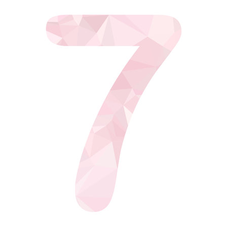 Pink Alphabet Number Polygon Style