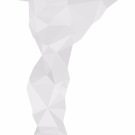 Gray White Polygonal Background, Creative Design Templatesのイラスト素材
